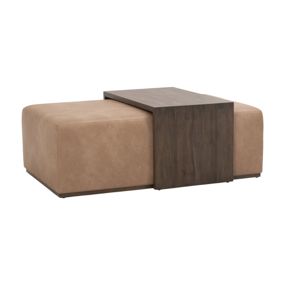 Traditions Transitional Dovetail Upholstered Coffee Table. Picture 2