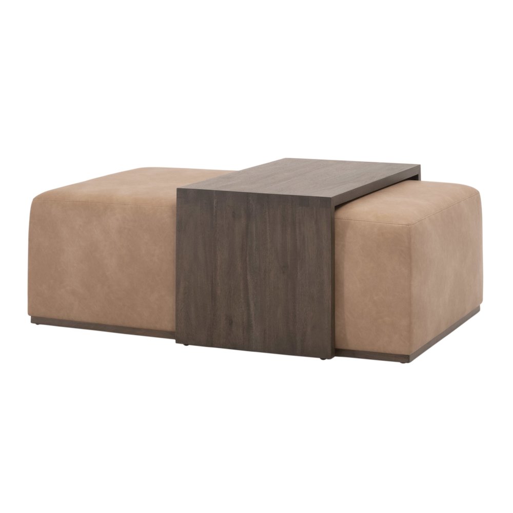 Traditions Transitional Dovetail Upholstered Coffee Table. Picture 3