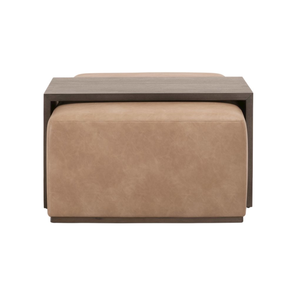 Traditions Transitional Dovetail Upholstered Coffee Table. Picture 8