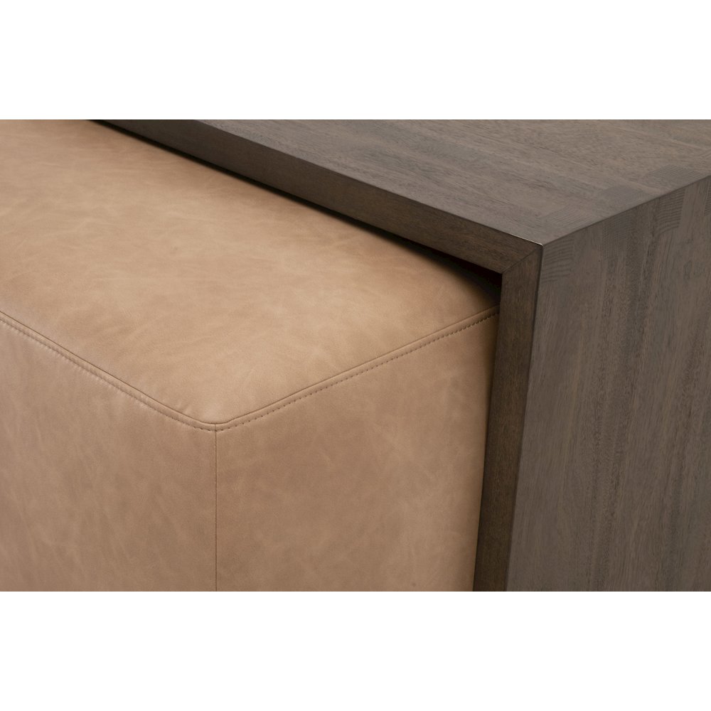 Traditions Transitional Dovetail Upholstered Coffee Table. Picture 12