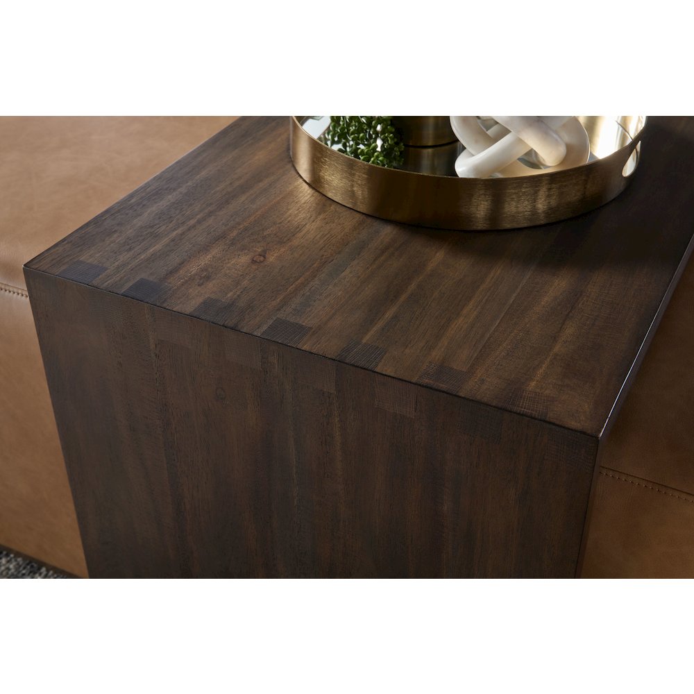 Traditions Transitional Dovetail Upholstered Coffee Table. Picture 19