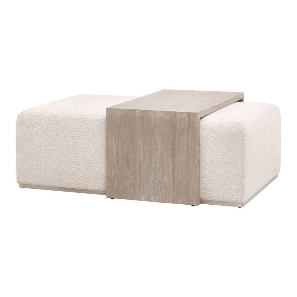Traditions Transitional Dovetail Upholstered Coffee Table. Picture 3