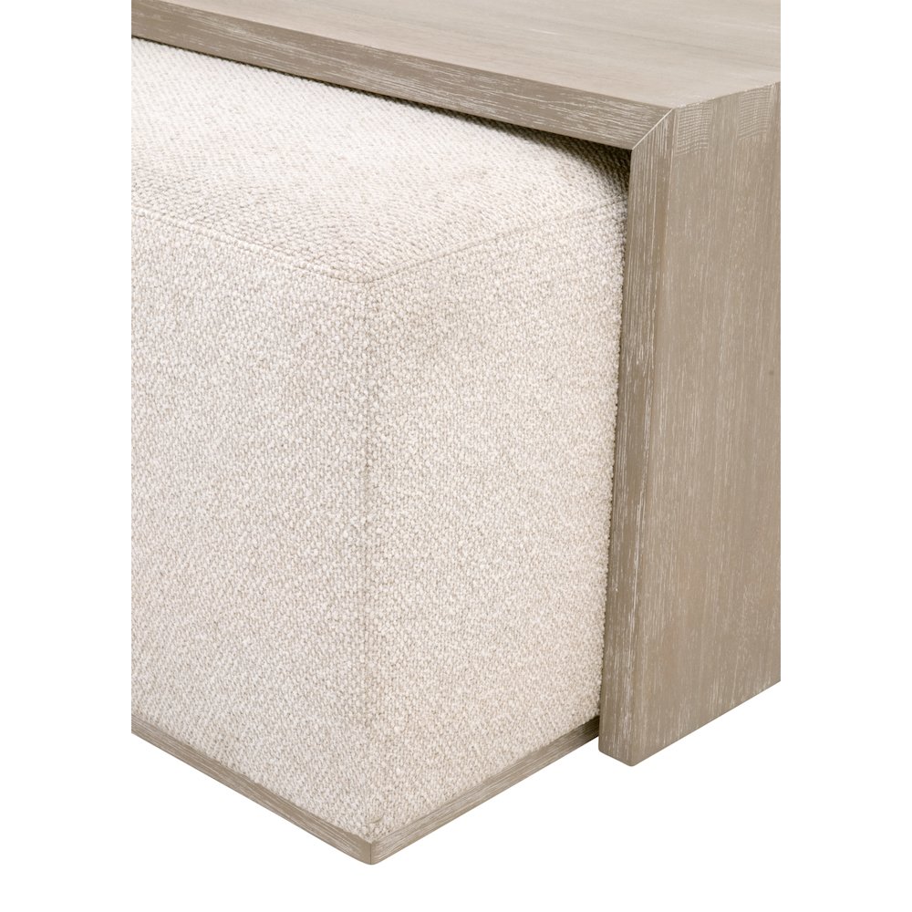 Traditions Transitional Dovetail Upholstered Coffee Table. Picture 14
