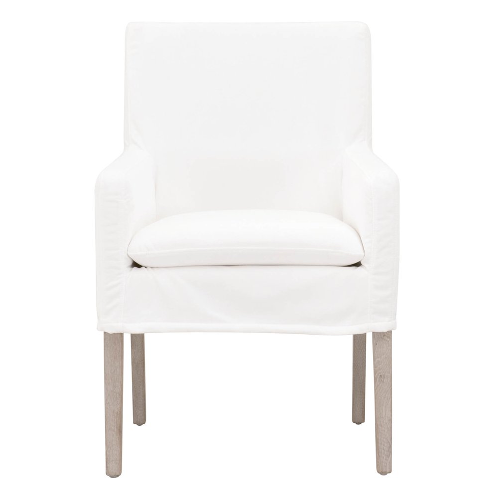 Stitch & Hand - Dining & Bedroom Transitional Drake Slipcover Arm Chair. Picture 1