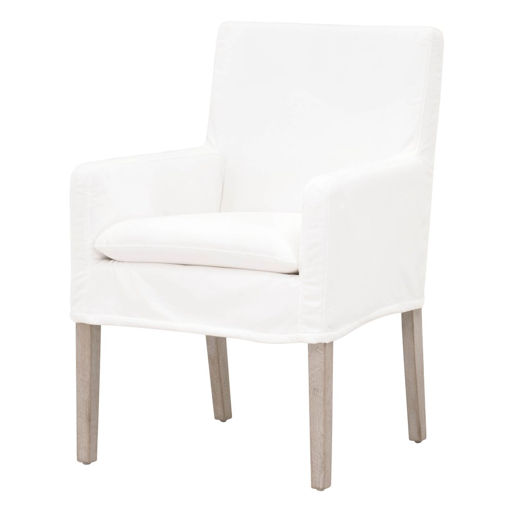 Stitch & Hand - Dining & Bedroom Transitional Drake Slipcover Arm Chair. Picture 2