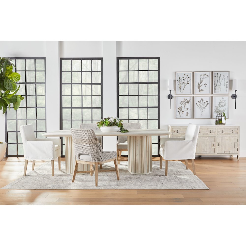 Stitch & Hand - Dining & Bedroom Transitional Drake Slipcover Arm Chair. Picture 11