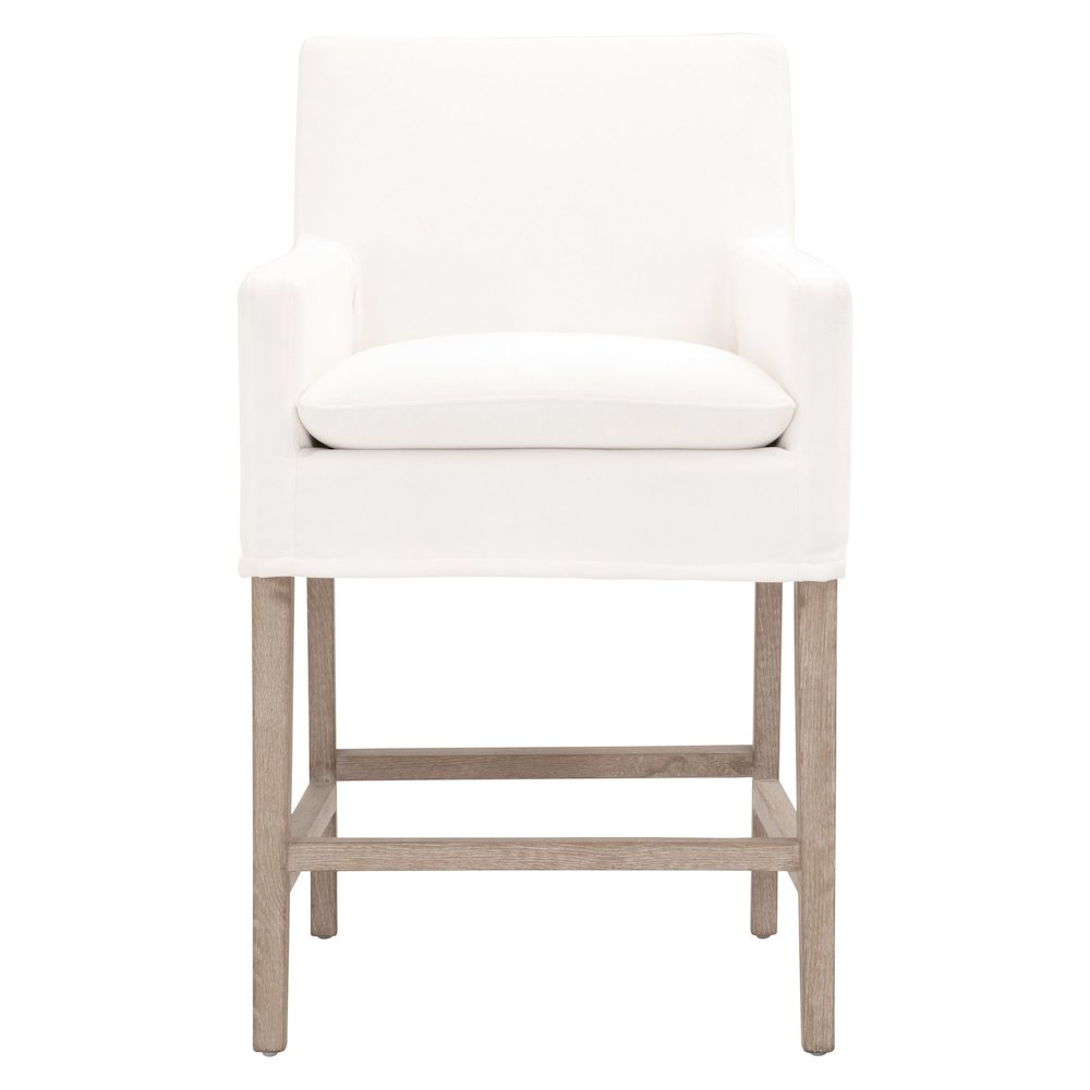 Stitch & Hand - Dining & Bedroom Transitional Drake Slipcover Counter Stool. Picture 1