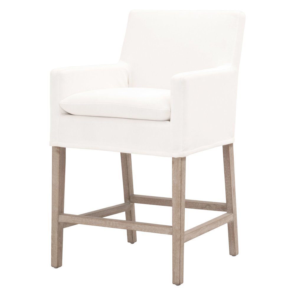 Stitch & Hand - Dining & Bedroom Transitional Drake Slipcover Counter Stool. Picture 2
