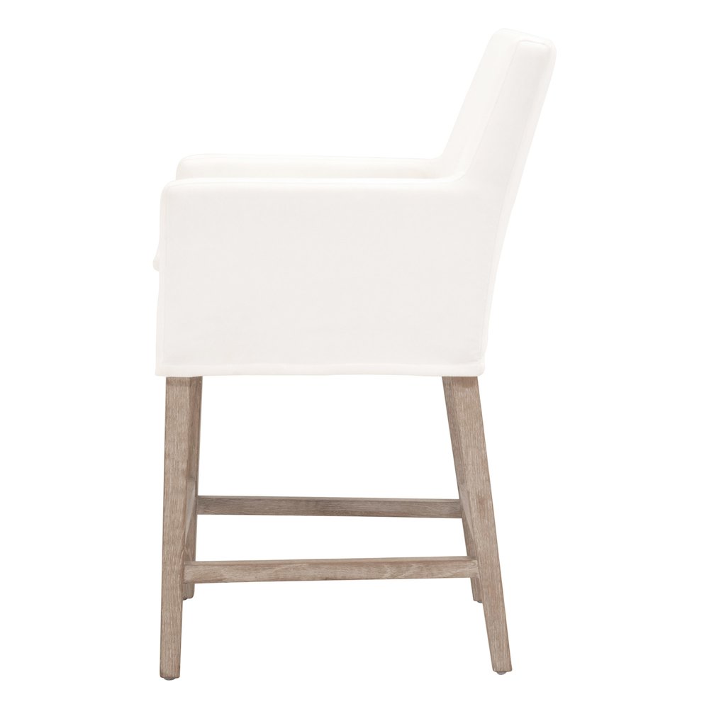 Stitch & Hand - Dining & Bedroom Transitional Drake Slipcover Counter Stool. Picture 3
