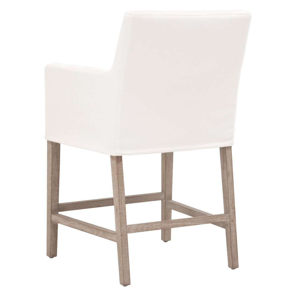 Stitch & Hand - Dining & Bedroom Transitional Drake Slipcover Counter Stool. Picture 4