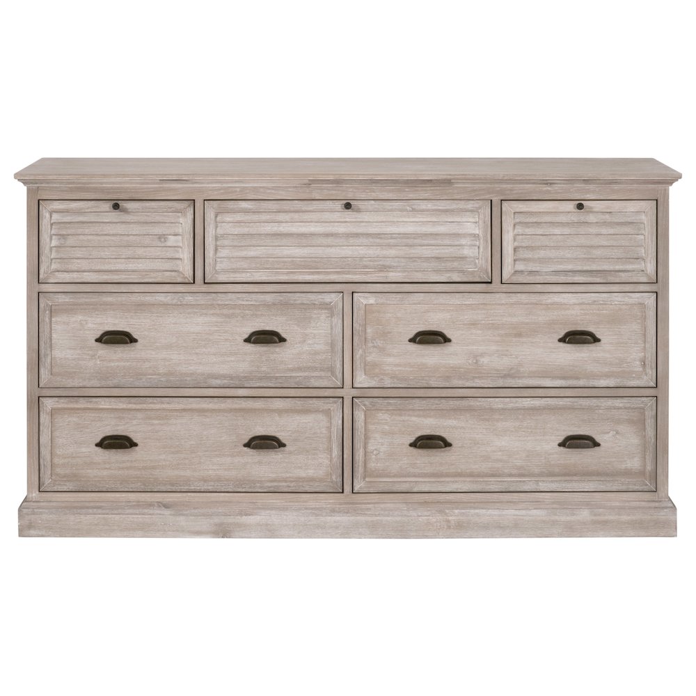 Traditions Transitional Eden 7-Drawer Media Dresser. Picture 1