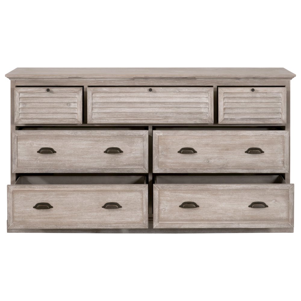 Traditions Transitional Eden 7-Drawer Media Dresser. Picture 2
