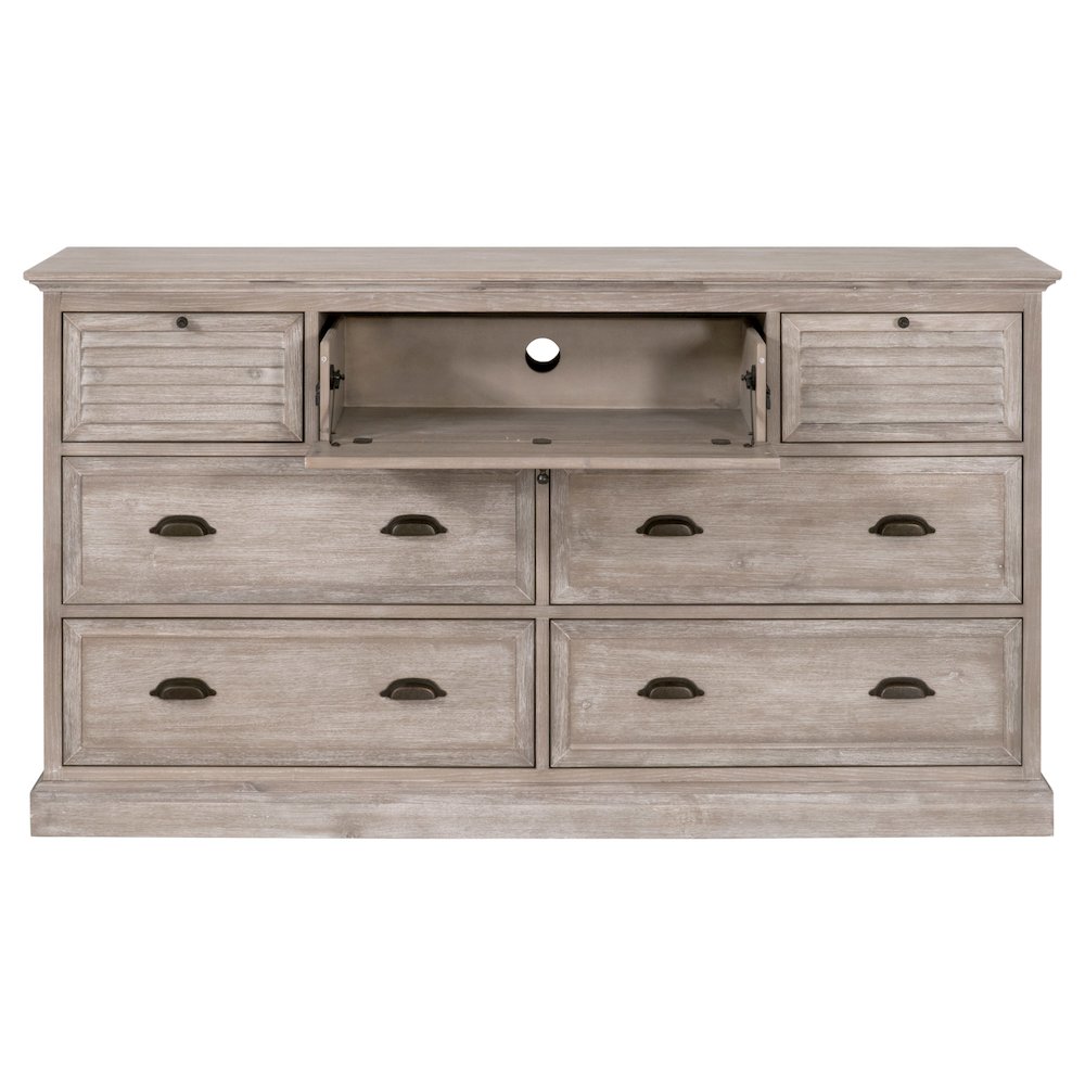 Traditions Transitional Eden 7-Drawer Media Dresser. Picture 3