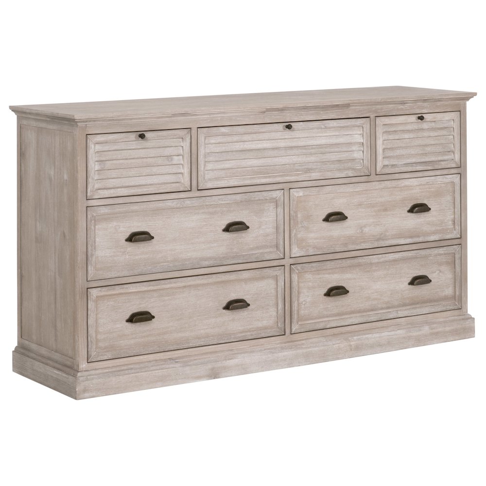 Traditions Transitional Eden 7-Drawer Media Dresser. Picture 4