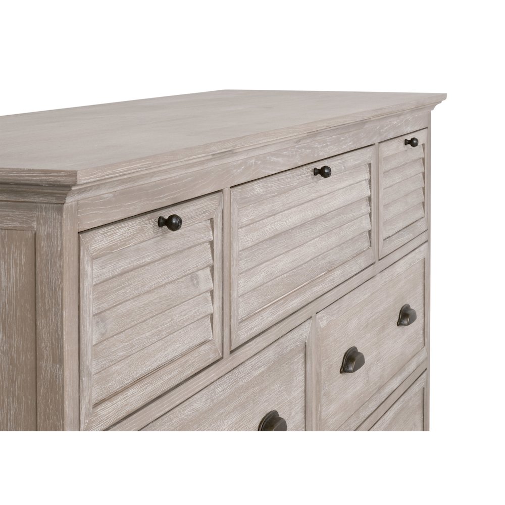 Traditions Transitional Eden 7-Drawer Media Dresser. Picture 8