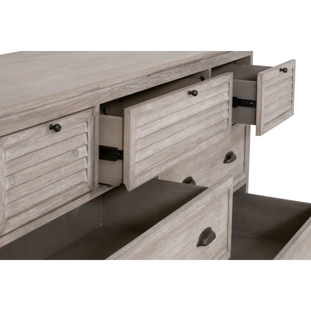 Traditions Transitional Eden 7-Drawer Media Dresser. Picture 10