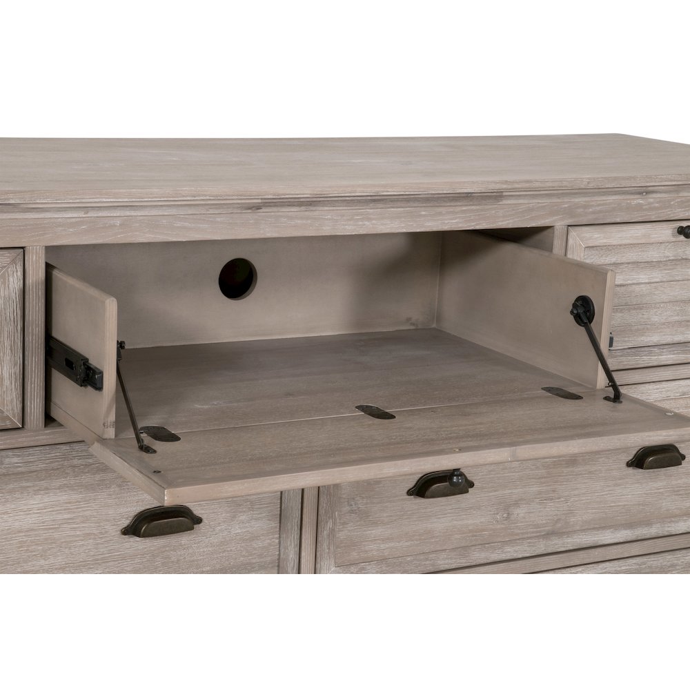 Traditions Transitional Eden 7-Drawer Media Dresser. Picture 11