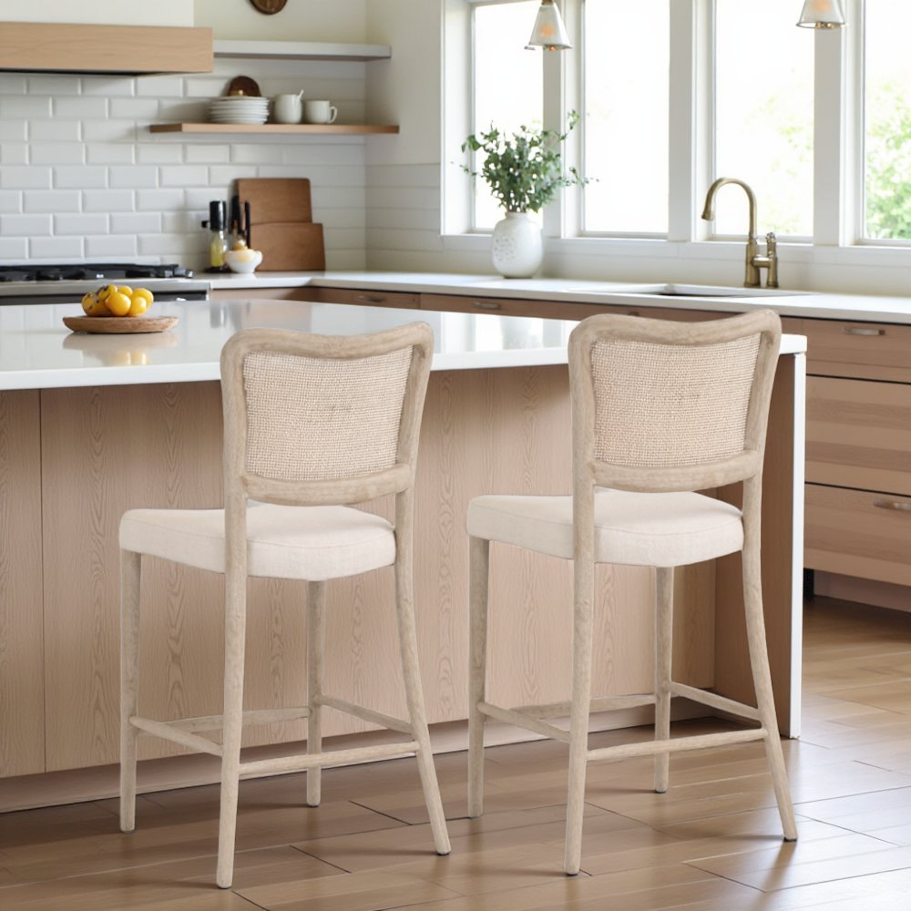 Gray Counter Stool with Backrest – Wooden Counter Height Bar Chair. Picture 3