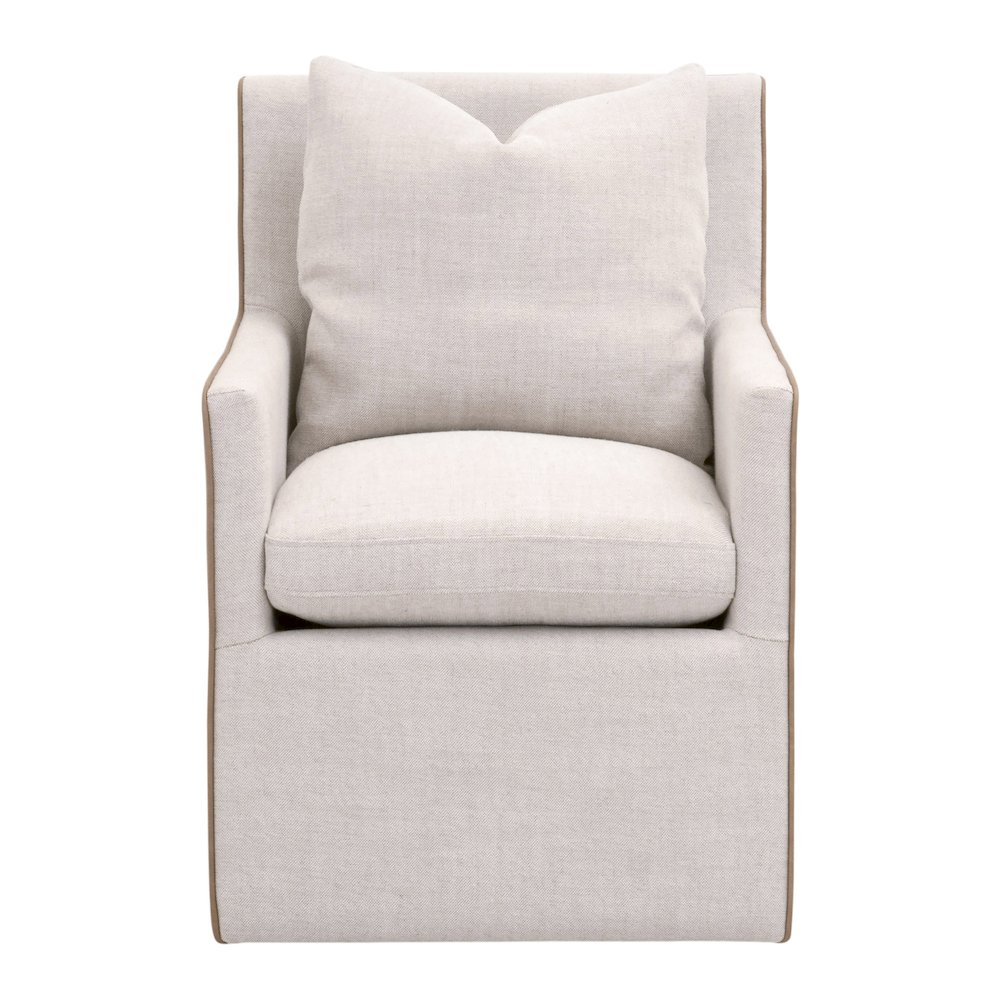 Essentials Transitional Harmony Arm Chair With Casters. Picture 1