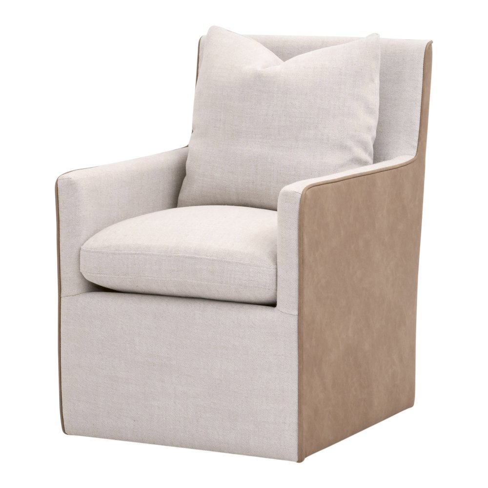 Essentials Transitional Harmony Arm Chair With Casters. Picture 2