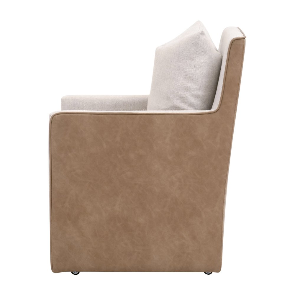 Essentials Transitional Harmony Arm Chair With Casters. Picture 3