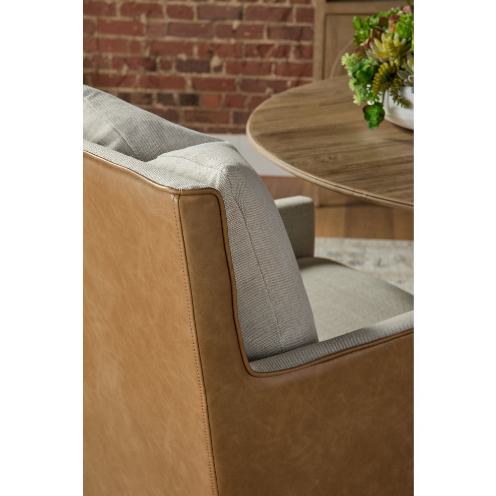 Essentials Transitional Harmony Arm Chair With Casters. Picture 10