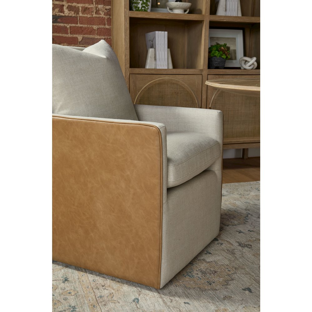 Essentials Transitional Harmony Arm Chair With Casters. Picture 11