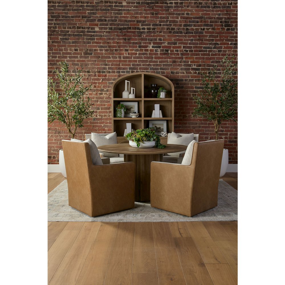 Essentials Transitional Harmony Arm Chair With Casters. Picture 12