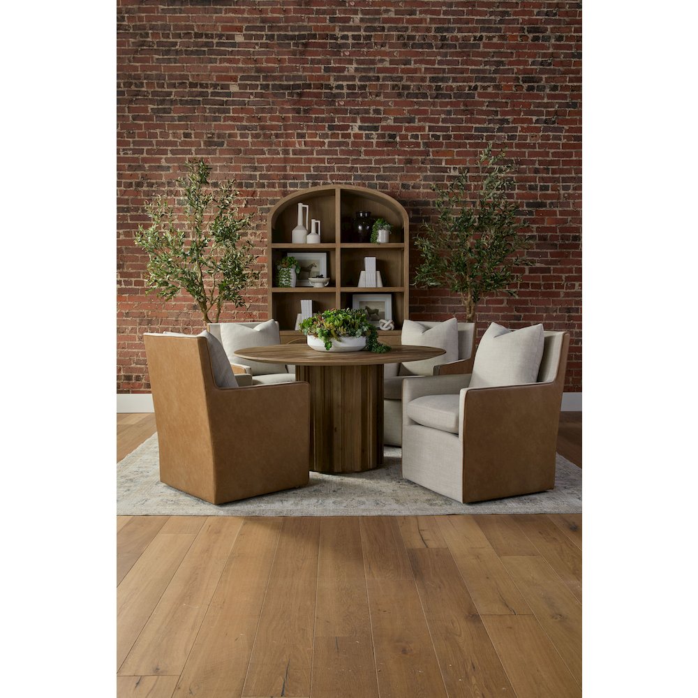 Essentials Transitional Harmony Arm Chair With Casters. Picture 13