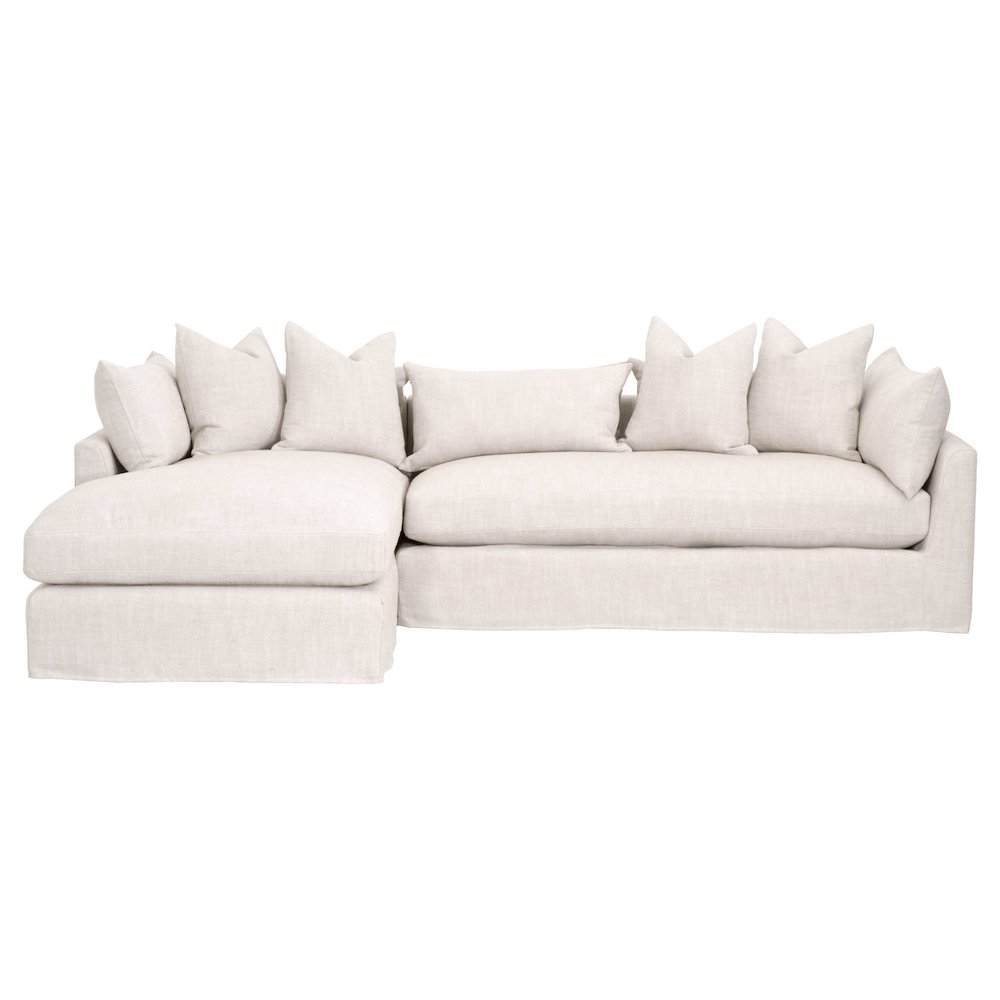 Stitch & Hand - Upholstery Transitional Haven 110" Lounge Slipcover LF Sectional. Picture 1