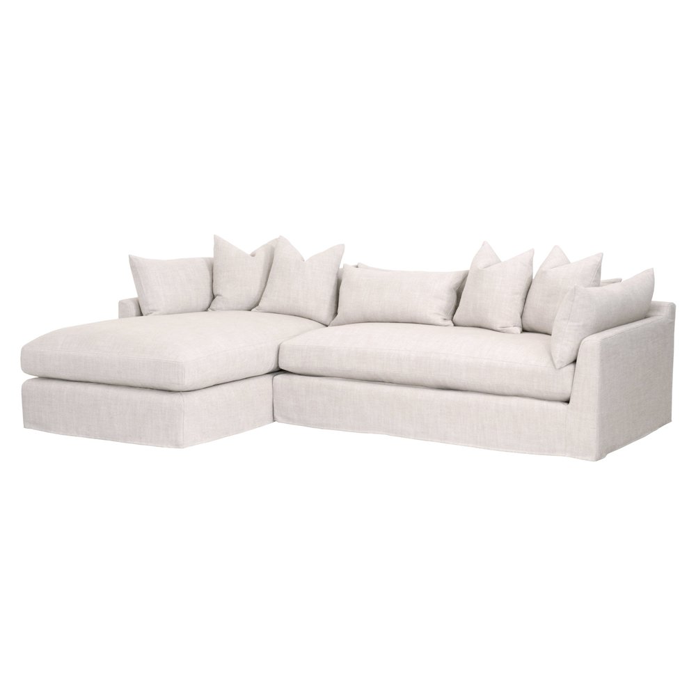 Stitch & Hand - Upholstery Transitional Haven 110" Lounge Slipcover LF Sectional. Picture 2