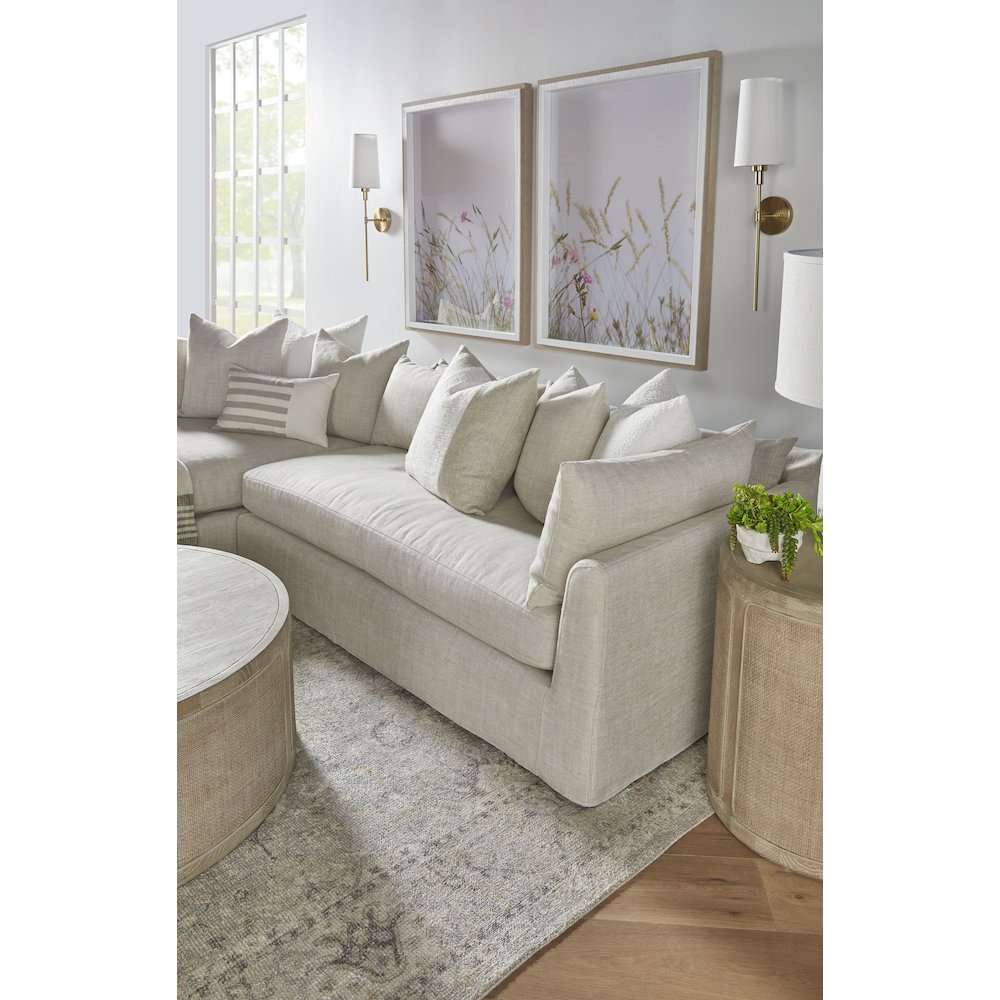 Stitch & Hand - Upholstery Transitional Haven 110" Lounge Slipcover LF Sectional. Picture 6