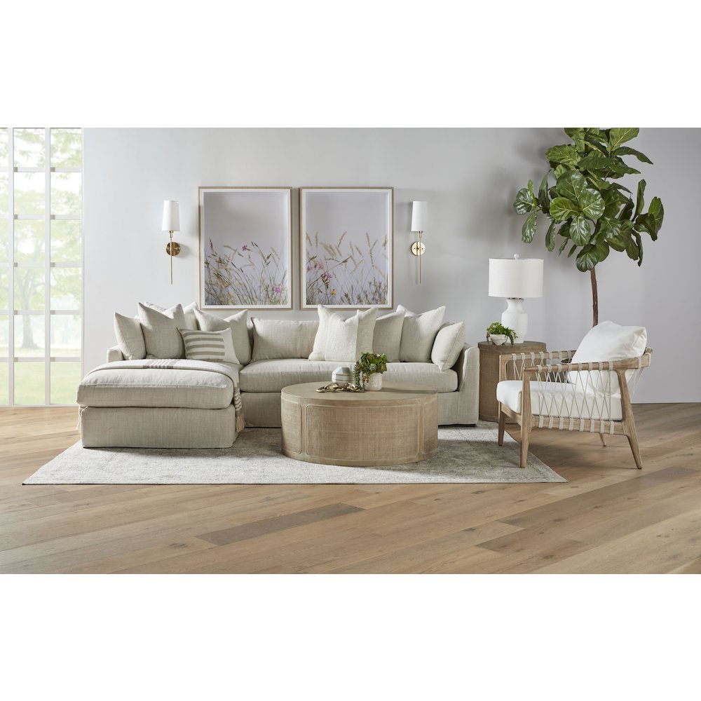 Stitch & Hand - Upholstery Transitional Haven 110" Lounge Slipcover LF Sectional. Picture 7
