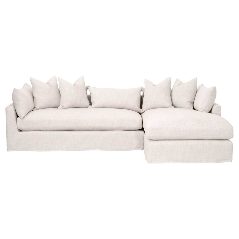 Stitch & Hand - Upholstery Transitional Haven 110" Lounge Slipcover RF Sectional. Picture 1