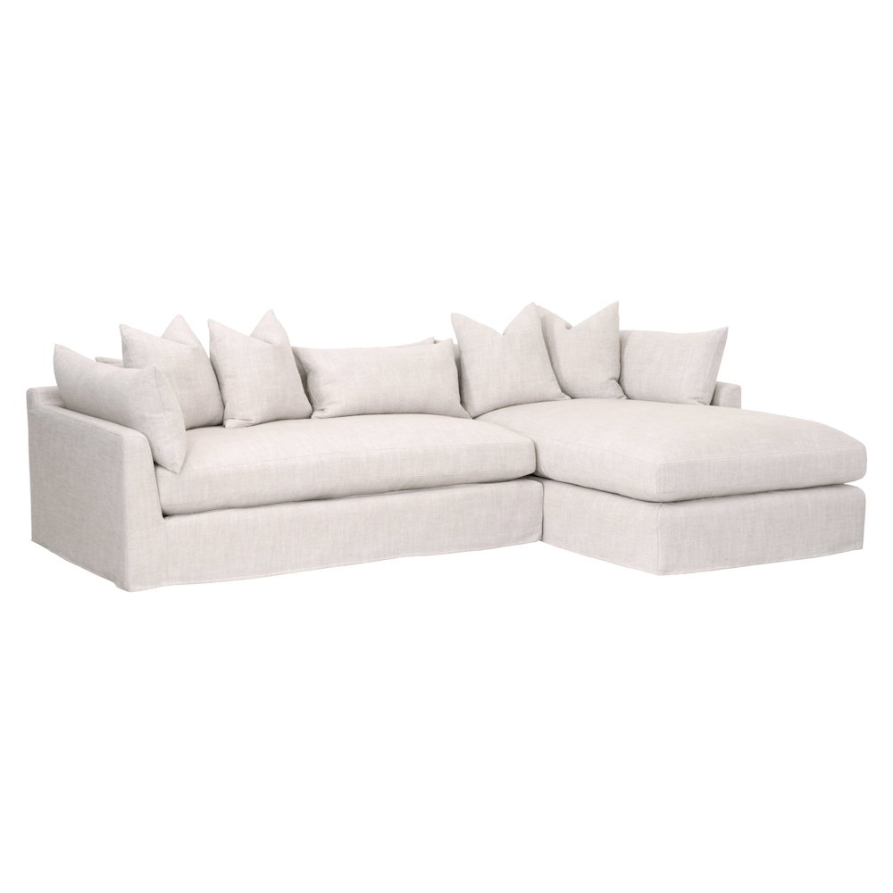 Stitch & Hand - Upholstery Transitional Haven 110" Lounge Slipcover RF Sectional. Picture 2