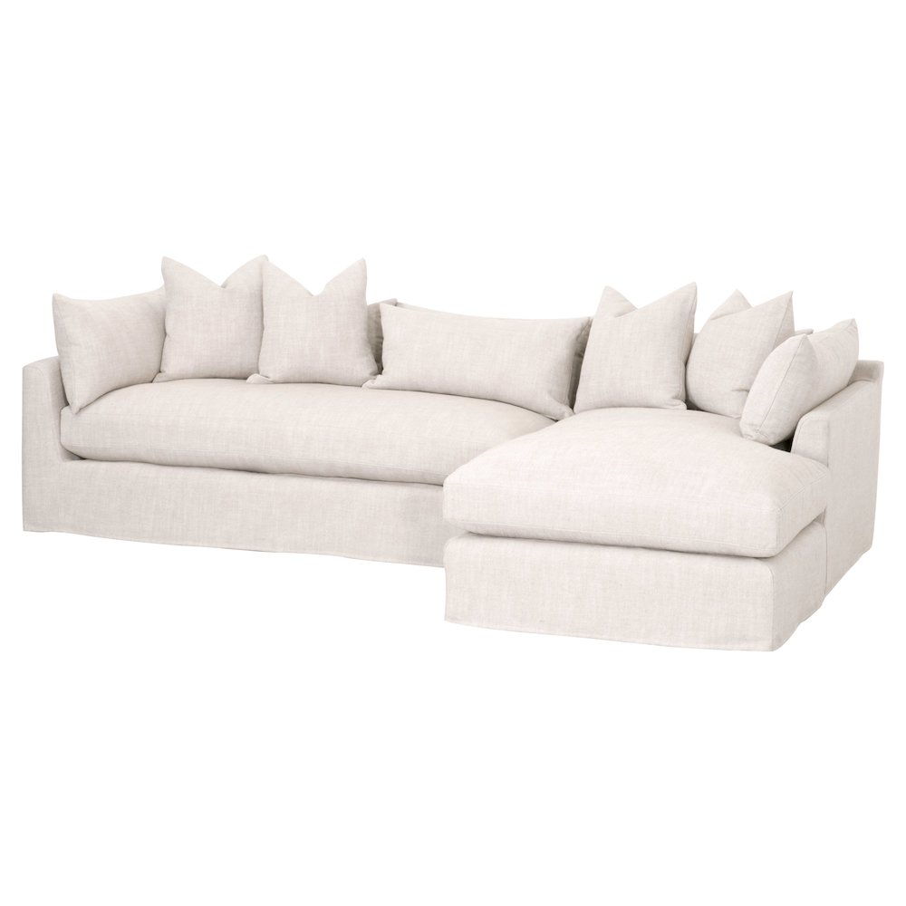 Stitch & Hand - Upholstery Transitional Haven 110" Lounge Slipcover RF Sectional. Picture 3