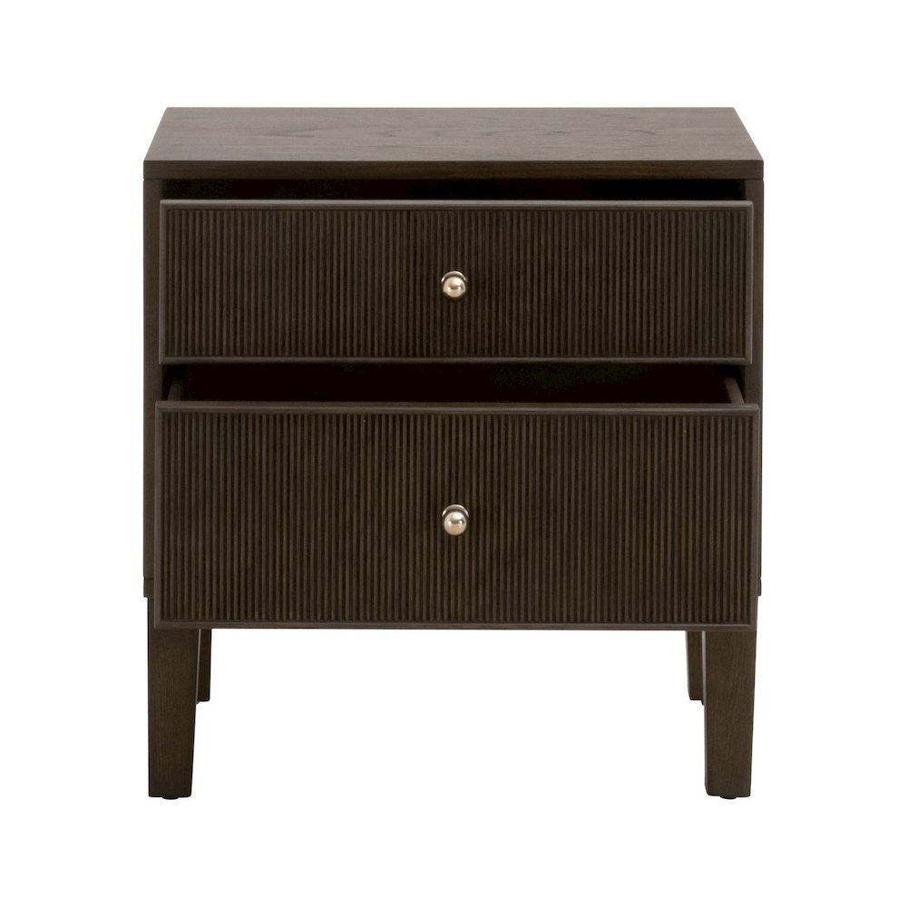 Bronze Bay Transitional Highland 2-Drawer Nightstand. Picture 2