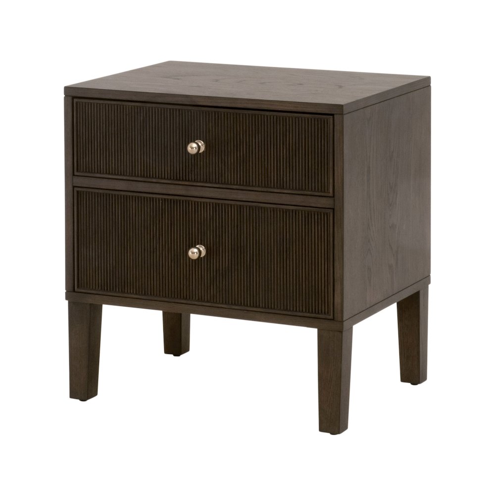 Bronze Bay Transitional Highland 2-Drawer Nightstand. Picture 3