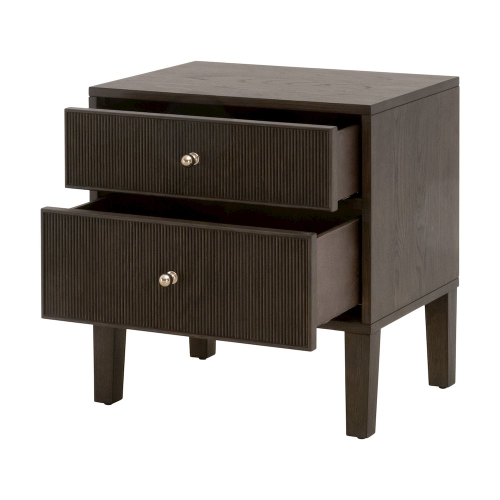 Bronze Bay Transitional Highland 2-Drawer Nightstand. Picture 4