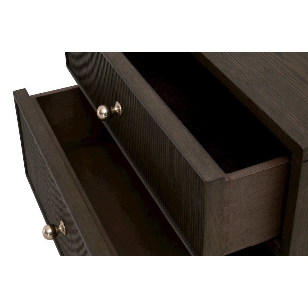 Bronze Bay Transitional Highland 2-Drawer Nightstand. Picture 5