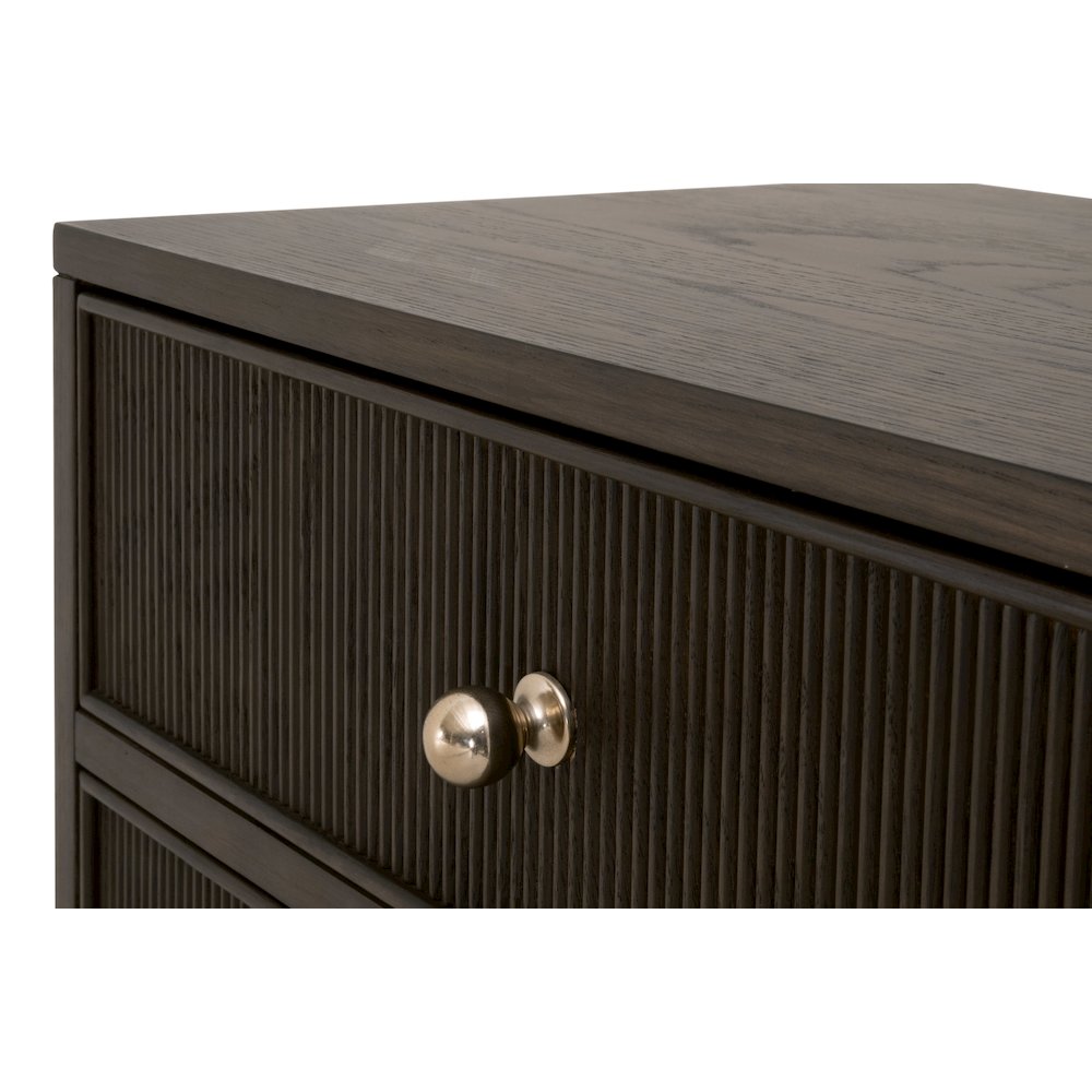 Bronze Bay Transitional Highland 2-Drawer Nightstand. Picture 6