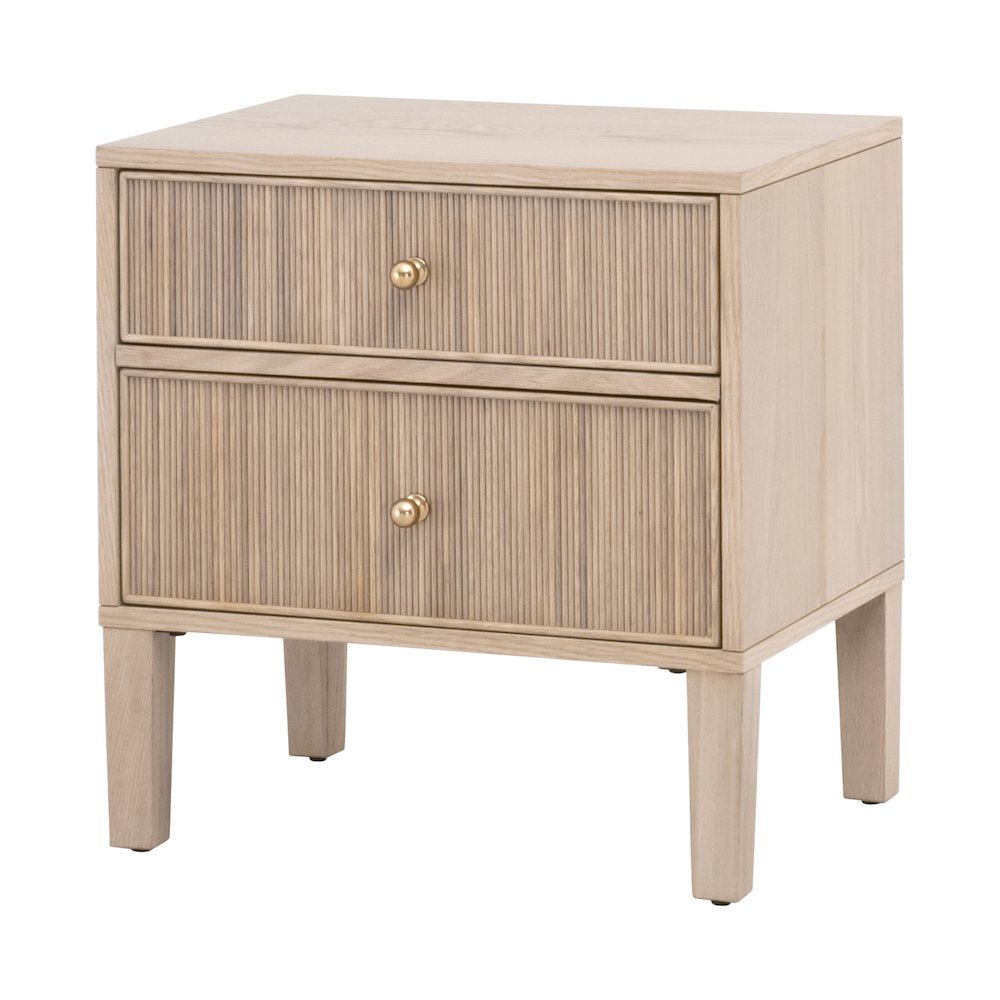 Bronze Bay Transitional Highland 2-Drawer Nightstand. Picture 3