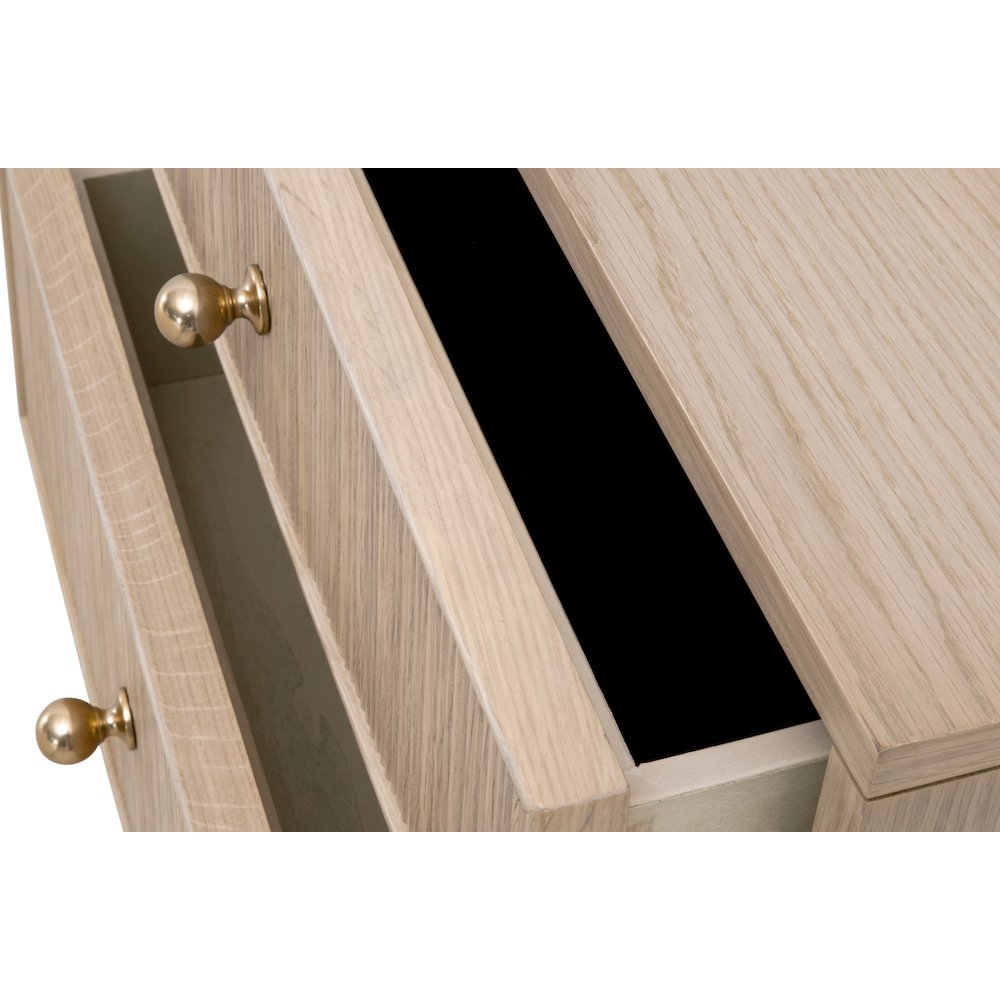 Bronze Bay Transitional Highland 2-Drawer Nightstand. Picture 7