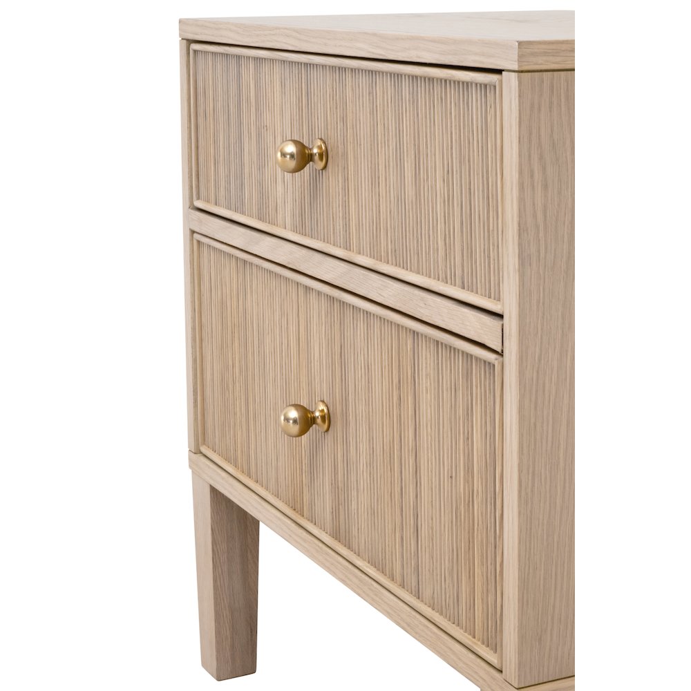 Bronze Bay Transitional Highland 2-Drawer Nightstand. Picture 8