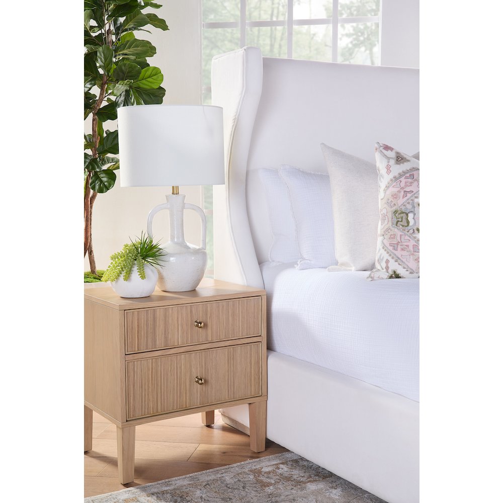 Bronze Bay Transitional Highland 2-Drawer Nightstand. Picture 11