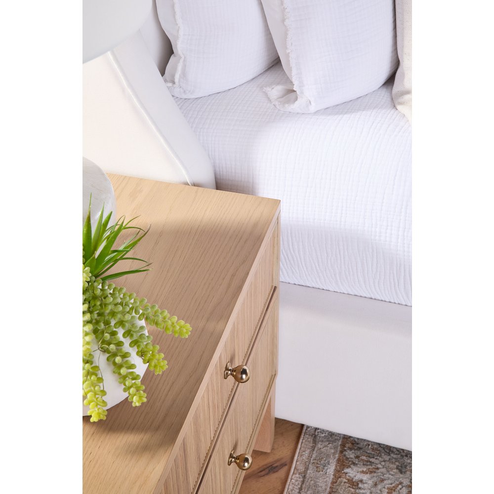 Bronze Bay Transitional Highland 2-Drawer Nightstand. Picture 12
