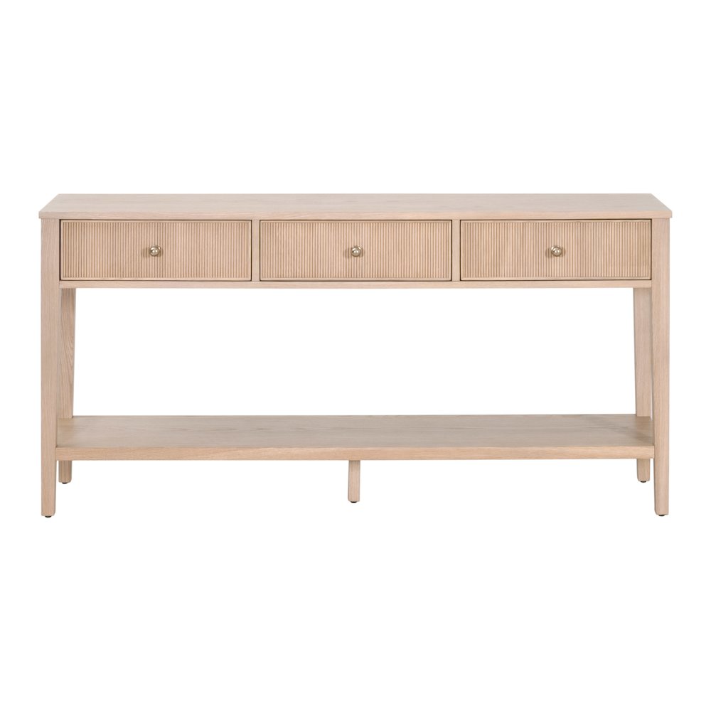 Bronze Bay Transitional Highland 3-Drawer Console Table. Picture 1