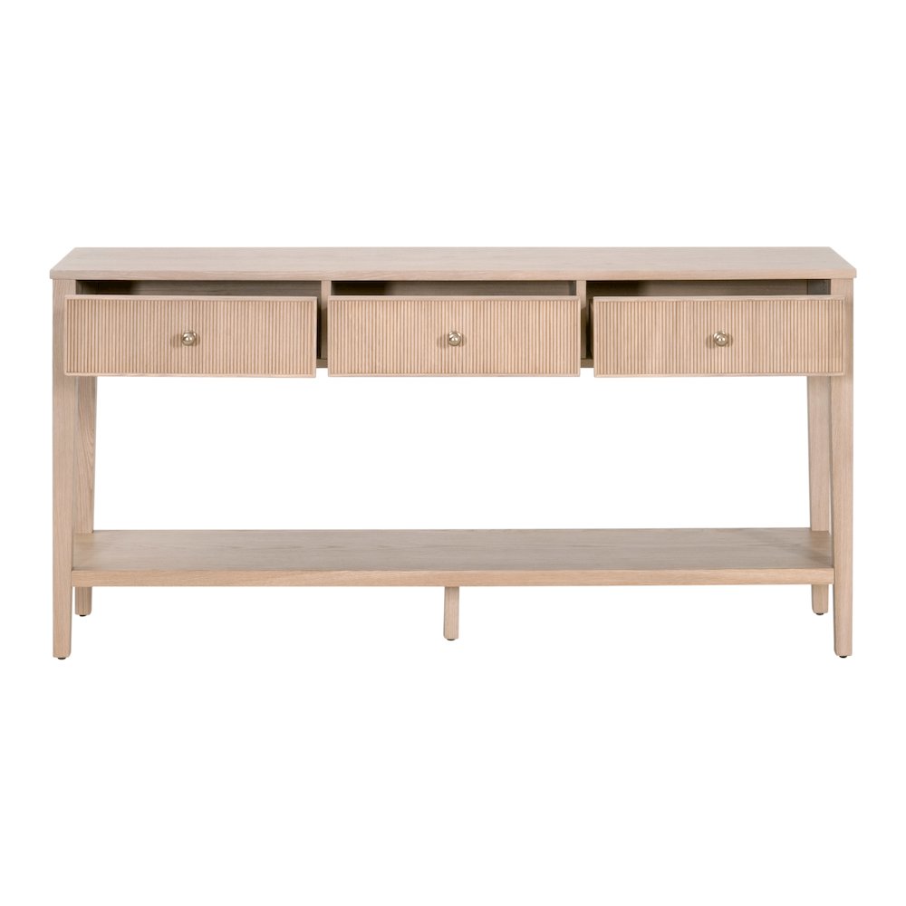 Bronze Bay Transitional Highland 3-Drawer Console Table. Picture 2