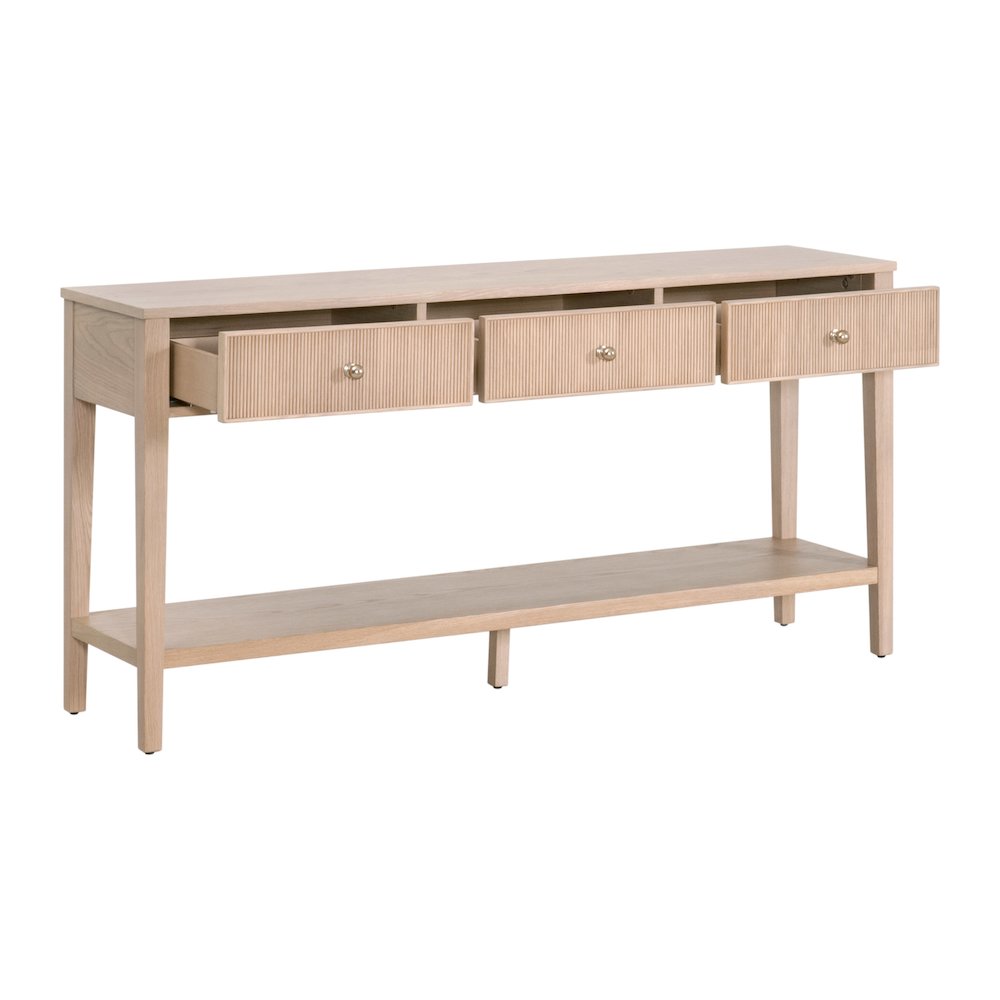 Bronze Bay Transitional Highland 3-Drawer Console Table. Picture 4