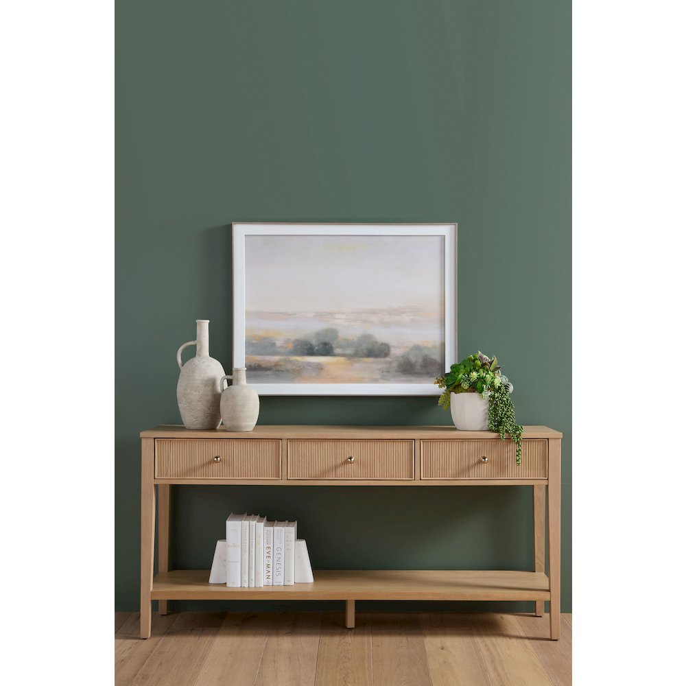 Bronze Bay Transitional Highland 3-Drawer Console Table. Picture 14